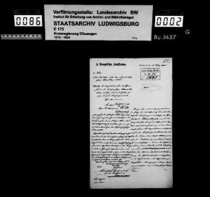 Schuldenwesen der Kirchengemeinde Schnait