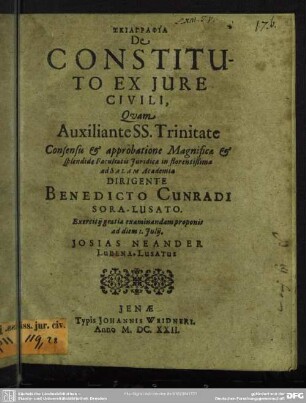 Skiagraphia de constituto ex jure civili