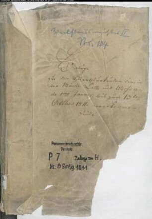Belegakte zum Heiratsregister 1811 der Munizipalität Lotte
