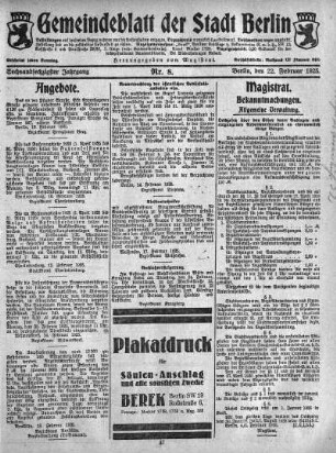 1925,8: Nr. 8, 22. Februar 1925