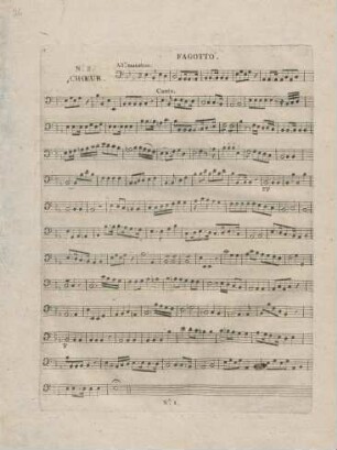 No. 2 Choeur. Par Gossec, Fagotto