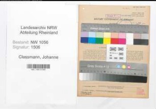 Entnazifizierung Johanne Classmann , geb. 26.12.1906 (Postbeamtin)
