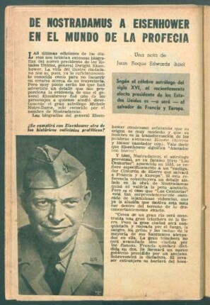 De Nostradamus a Eisenhower en el mundo de la profecia