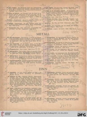 Metall (Nr. 105-118)