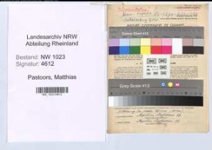 Entnazifizierung Matthias Pastoors , geb. 30.01.1899 (Verw.Angest.)