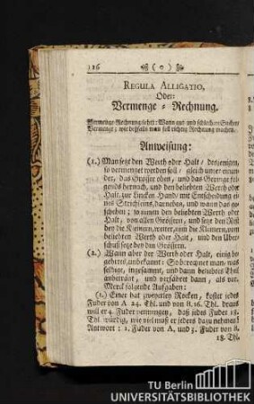 Regula Alligatio, Oder: Vermenge-Rechnung.