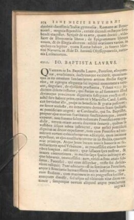 CXLI. Io. Baptista Laurus.