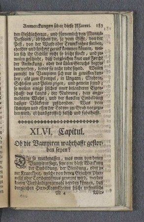 XLVI. Capitul. Ob die Vampiren wahrhafft gestorben seyen?