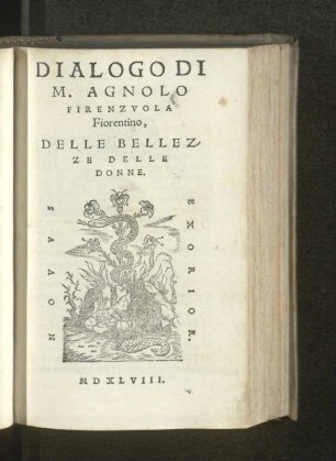Dialogo Di M. Agnolo Firenzvola Fiorentino, Delle Bellezze Delle Donne