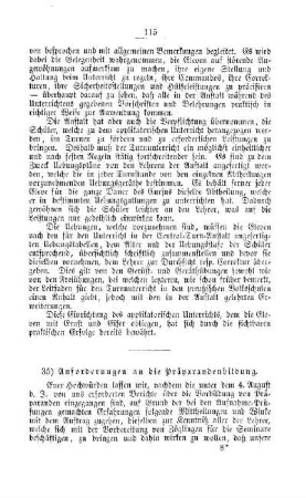 Anforderungen an die Präparandenbildung : [IV. Seminarien, Bildung der Lehrer und deren persönliche Verhältnisse]