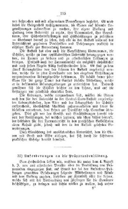 Anforderungen an die Präparandenbildung : [IV. Seminarien, Bildung der Lehrer und deren persönliche Verhältnisse]