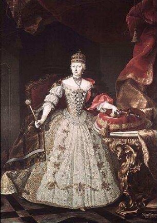 Kaiserin Maria Theresia im ungarischen Krönungsornat