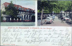Gruss von der Veteranenhalle ; L.-Connewitz : Inh. Carl Nietmann