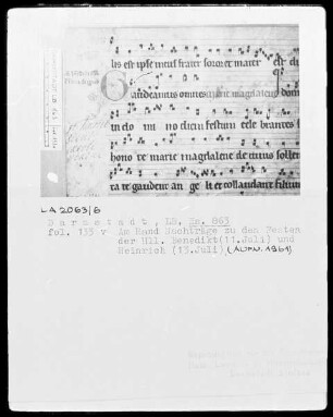 Graduale — Initiale G (audeamus omnes), Folio 133verso