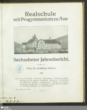 16.1912/13(1913): Jahresbericht