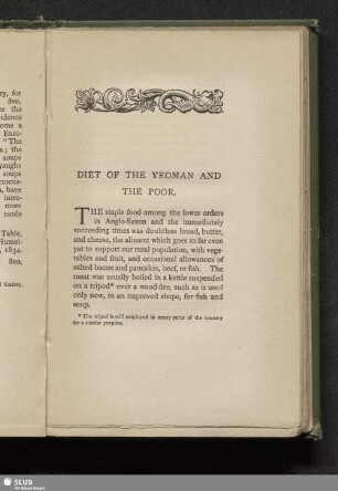 Diet of the yeoman and the poor