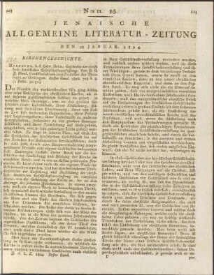 Num. 15. Den 18. Januar 1804