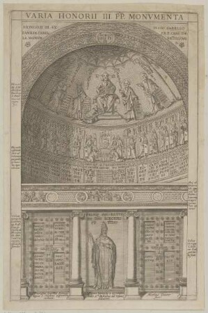 Bildnis des Grabmonuments von Papst Honorius III.