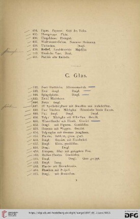 C. Glas (Nr. 442- 475)