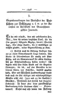 Gegenbemerkungen des Verfassers der Aussichten u.s.w. zu der Recension im Aprilstücke des Braunschweigischen Journals