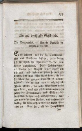 Ein und dreißigste Geschichte - Fünf und dreißigste Geschichte