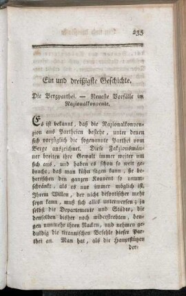 Ein und dreißigste Geschichte - Fünf und dreißigste Geschichte