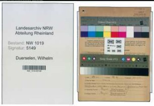 Entnazifizierung Wilhelm Duerselen , geb. 18.09.1918 (Handelsvertreter)