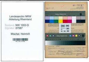 Entnazifizierung Heinrich Mischel, geb. 12.06.1892 (Schlosser)