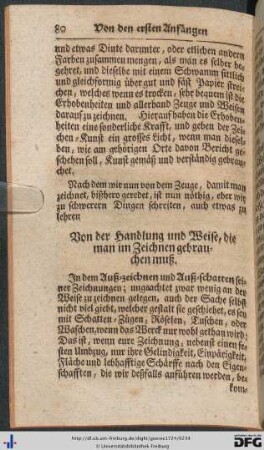 Von der Handlung und Weise, die man im Zeichnen gebrauchen muß.