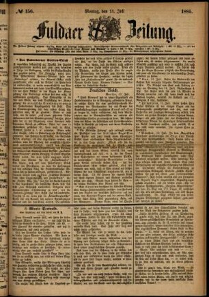 Ausgabe vom Montag, den 13. Juli 1885.