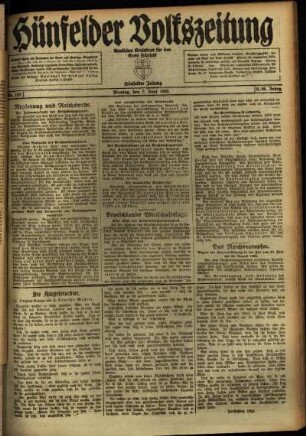 Ausgabe vom Montag, den 07. Juni 1920.