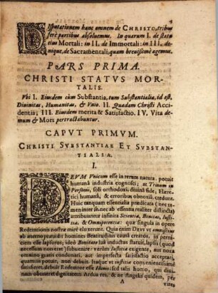 Iesu Christi Status Triplex, Mortalis, Immortalis, Sacramentalis