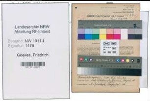 Entnazifizierung Friedrich Goekes , geb. 29.10.1892 (Behoerdenangestellter)