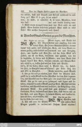 II. Von der Gnade Gottes gegen die Menschen.