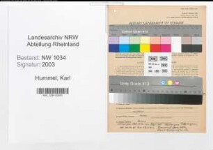 Entnazifizierung Karl Hummel , geb. 27.12.1910 (Major)