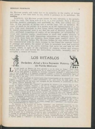 Los retablos : Verdadera actual y única expresión pictórica del pueblo mexicano