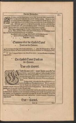 Die Epistel Sanct Pauli an die Galater.