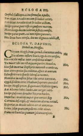 Ecloga V. Daphnis ...