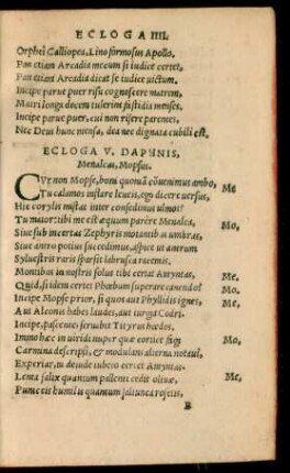 Ecloga V. Daphnis ...