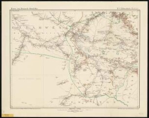 D4 : Kilimatinde (Muhalala), Kilimatinde, Singida, Tansania, 1: 300 000, Lithographie, 1897 : D4 : Kilimatinde (Muhalala) / Construirt und gezeichnet von R. Kiepert, M. Moisel und P. Sprigade. - Abgeschlossen 31. Jan. 1897. - 1:300 000. - Berlin : Reimer , 1897. - 1 Kt. : mehrfarb. Lithogr. ; 73 x 55 cm