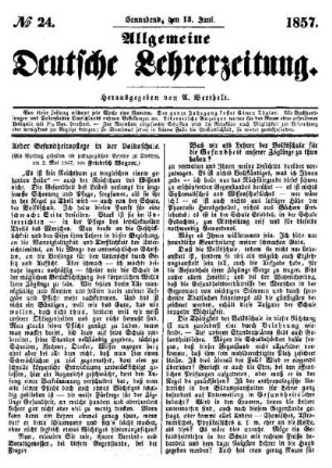 Ueber Gesundheitspflege in der Volksschule : (Schluß folgt)