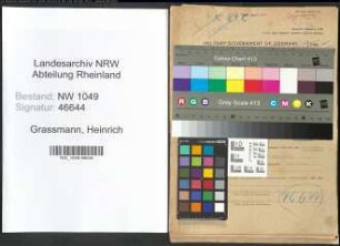 Entnazifizierung Heinrich Grassmann , geb. 16.12.1905 (Kaufmann)