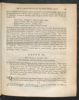 Caput VI. Ad Caput Legis VI. De Poenis Iniustarum Nuptiarum