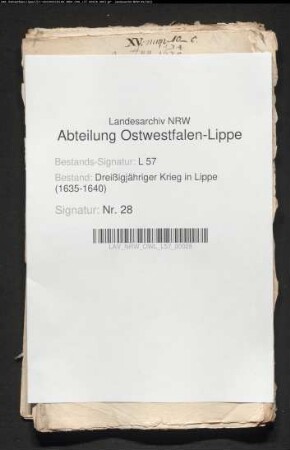 Kontributionsforderungen und -zahlungen an die kaiserliche Garnision zu Wiedenbrück