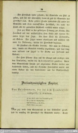 Dreiundzwanzigstes Kapitel. Von Belohnungen, die bei dem Freudenfeste ausgetheilt wurden