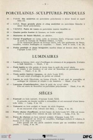 Luminaires (Nr. 93-97)
