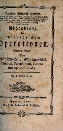 Abhandlung der chirurgischen Operationen des grauen Staar, 3