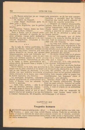 Capítulo XII : Tragedia humana