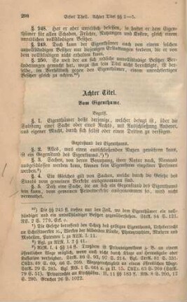 Achter Titel. Vom Eigenthume