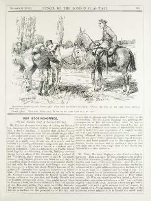 Englishman (condoling with French officer whose horse has broken his knees)